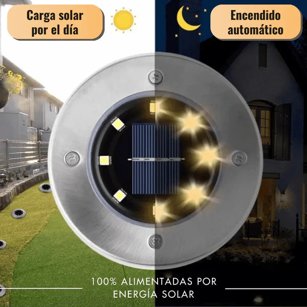 EcoGlow™ Pack 4 luces solares Automáticas de jardín